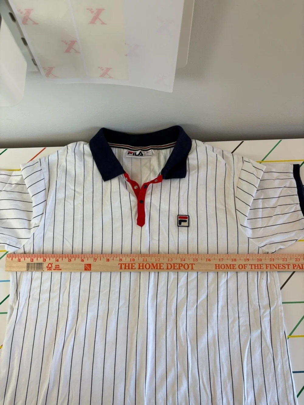 FILA BB1 Classic Vintage Style Striped Polo Large Like New Blokecore Retro Sport - Picture 6 of 10